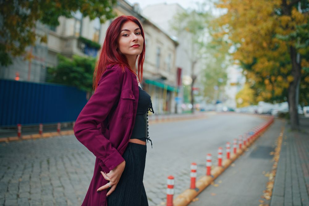 Red autumn leaf