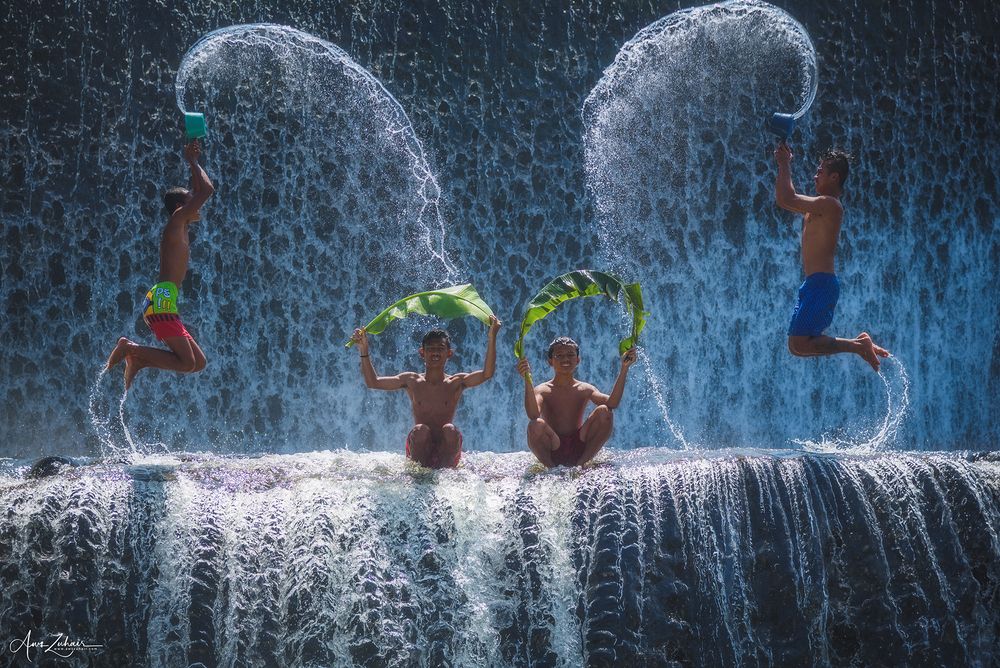 Boys Playing in Unda River