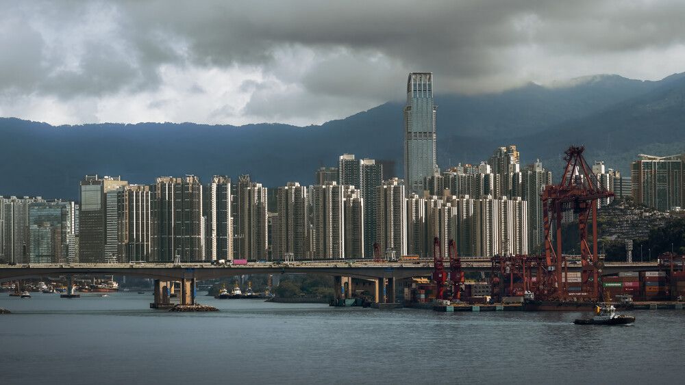 Harbor view of Hong Kong in the morning