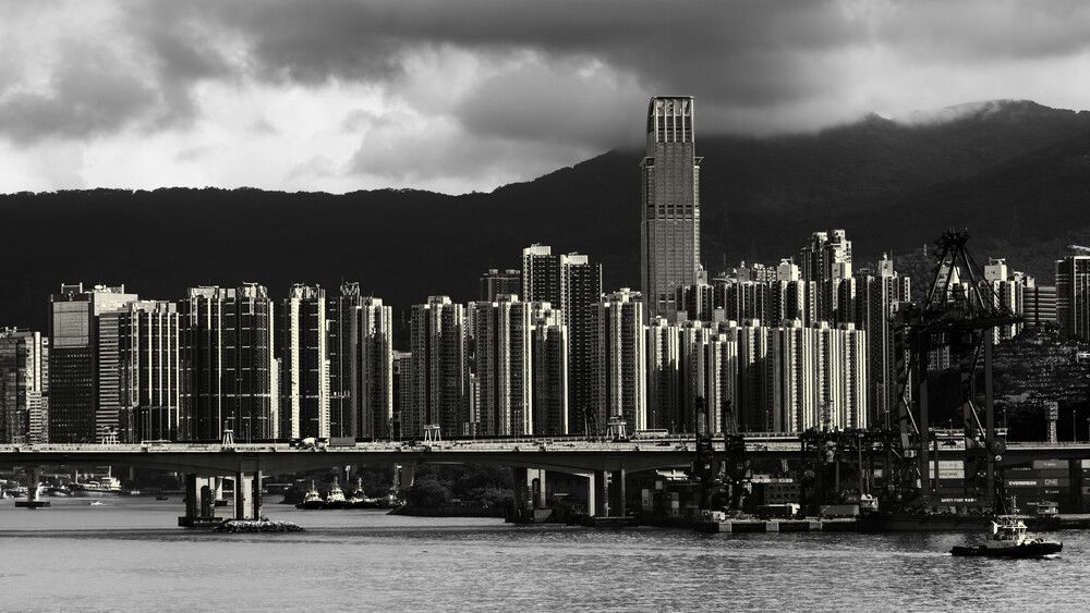 Harbor view of Hong Kong in the morning