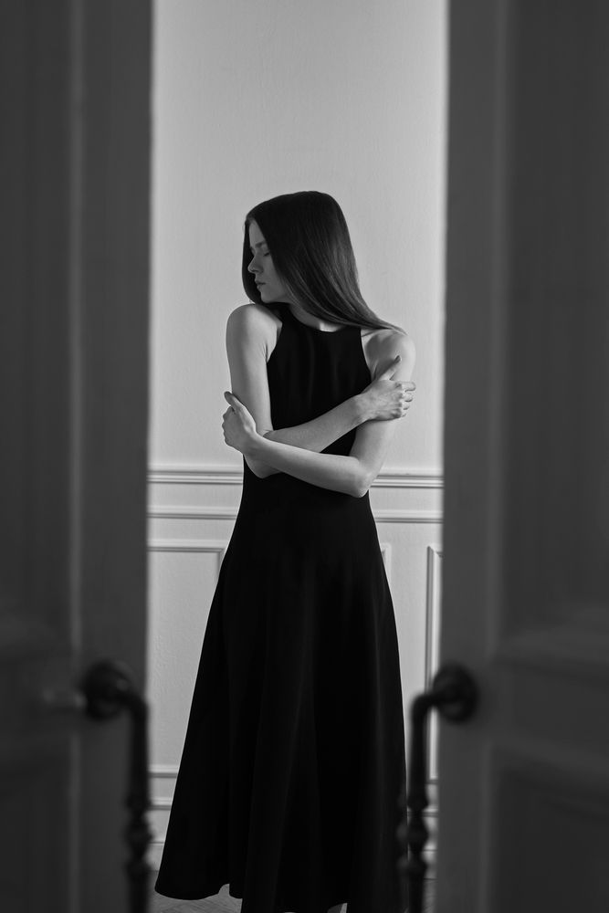 black and white sadness
