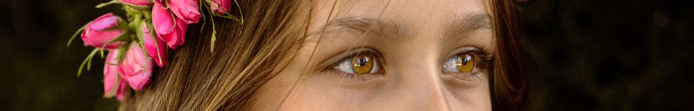 girl with flower ring
