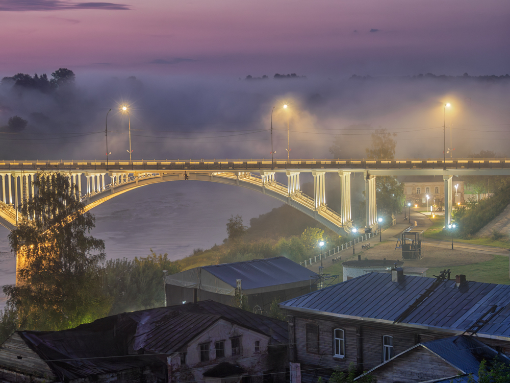 Рассвет в Старице в первый день августа,