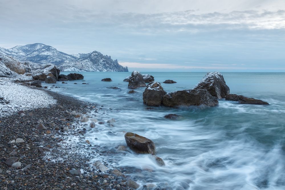 Зимнее утро. Карадаг, Курортное.