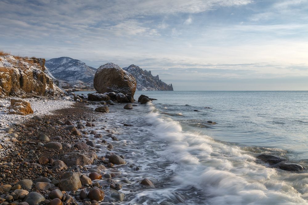 Зимнее утро. Карадаг, Курортное.