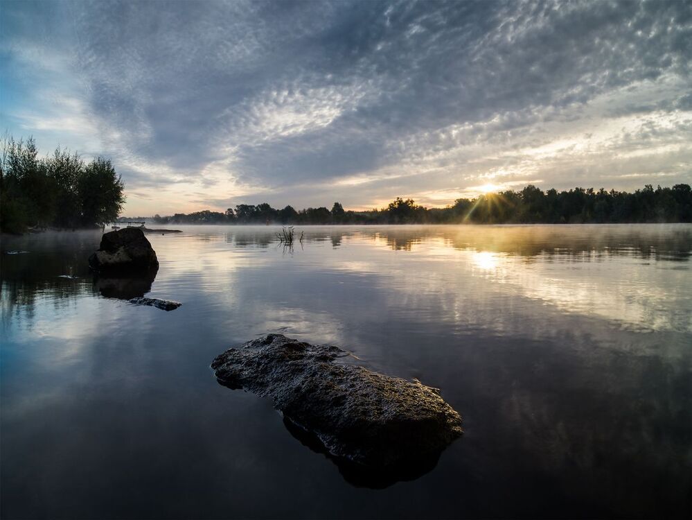 morning over Odra river