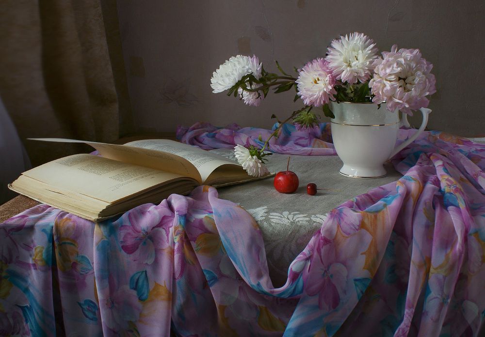 Розовые астры