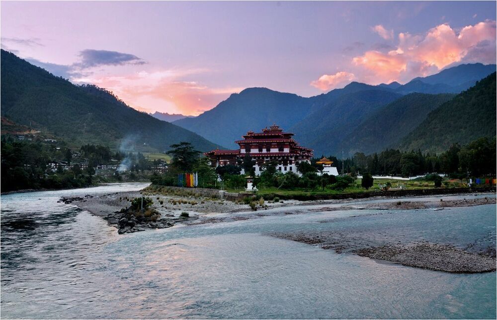 Punakha monastery. Bhutan.