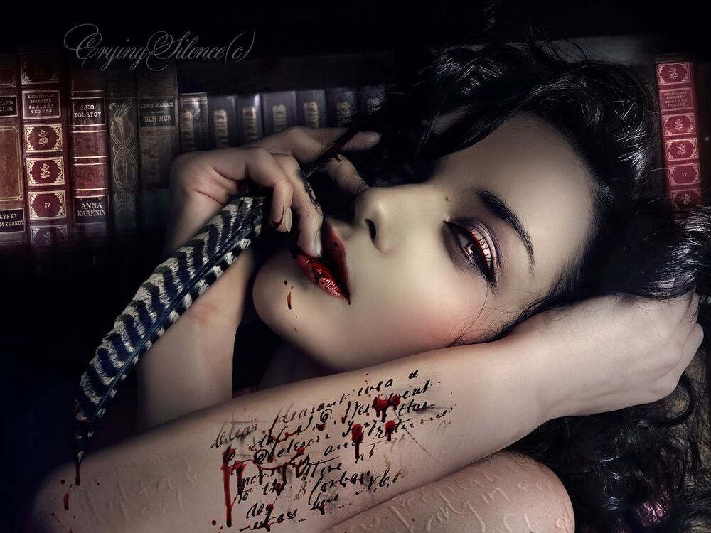 "Fatal letters" -Об инет любви
 (До и после)- http://cryingsilence.gallery.ru/watch?ph=Q2W-dWikM

Детали http://cryingsilence.gallery.ru/watch?ph=Q2W-dWiq0
