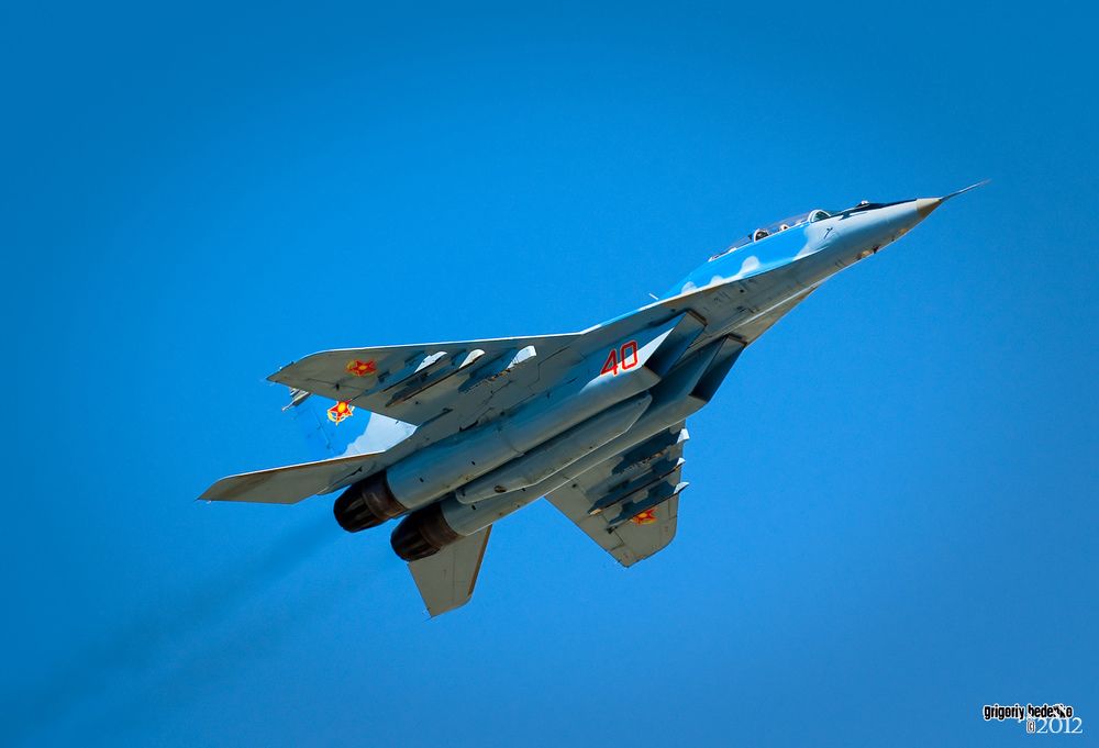 Миг-29 УБ, двухместный многоцелевой истребитель. Основное боевое средство ВВС Казахстана.
