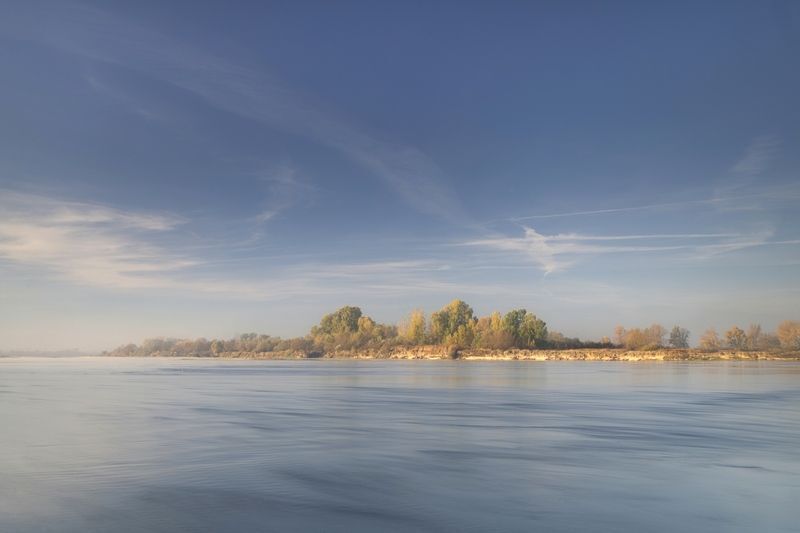 october morning by Wisla river