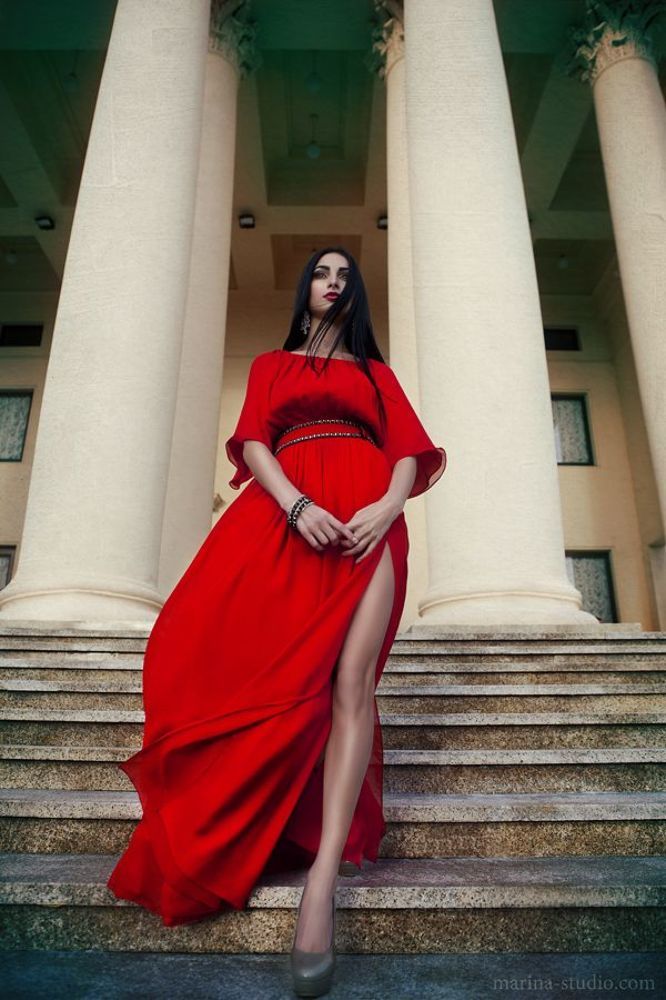 Lady in red