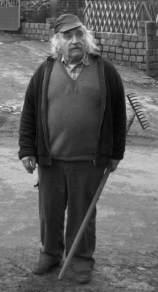 Portrait of a French farmer.