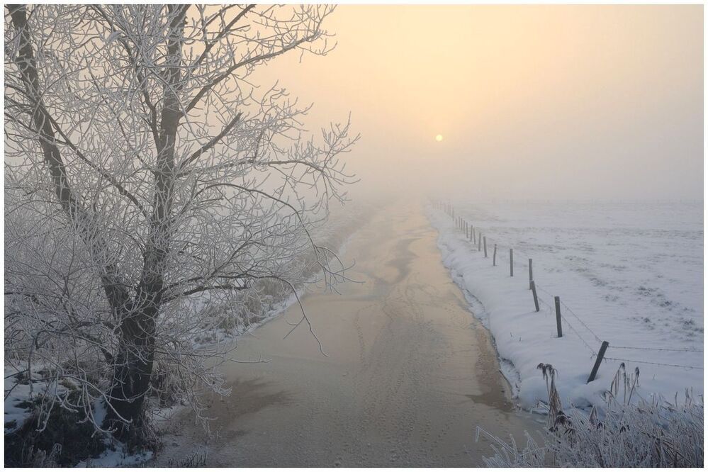 Winter sun.