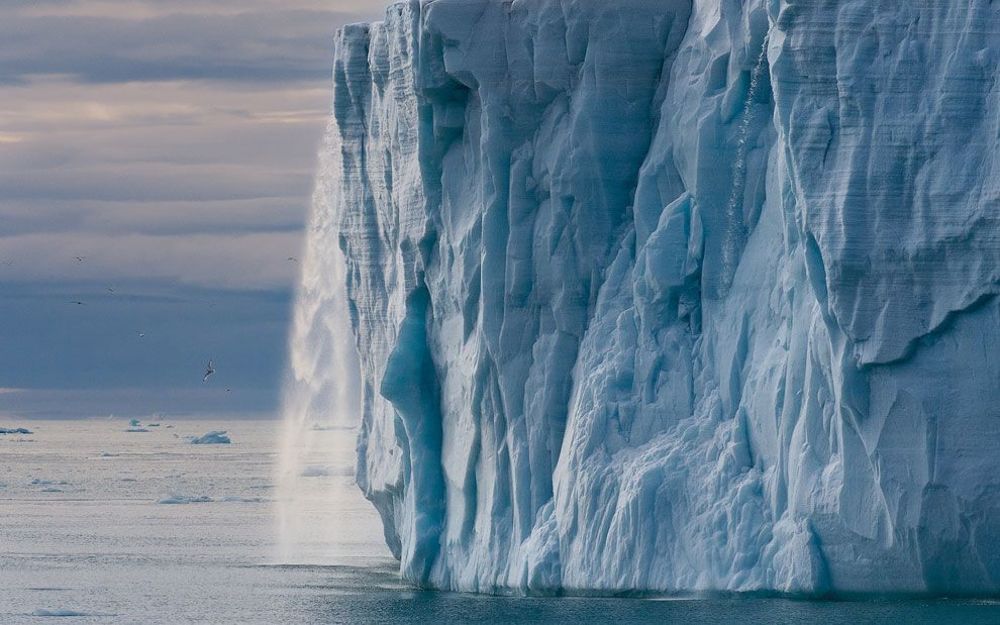 Ледовая шапка Austfonna на острове Nordaustlandet (Северо-Восточная Земля). Архипелаг Svalbard (Шпицберген), Норвегия.
