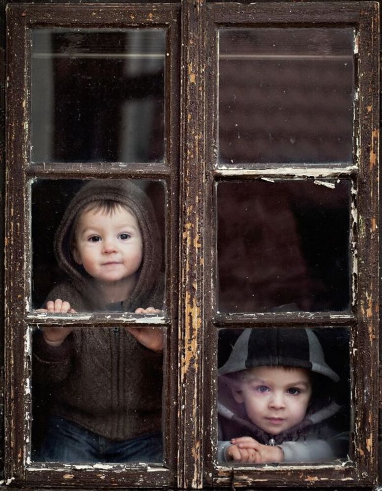 behind the window