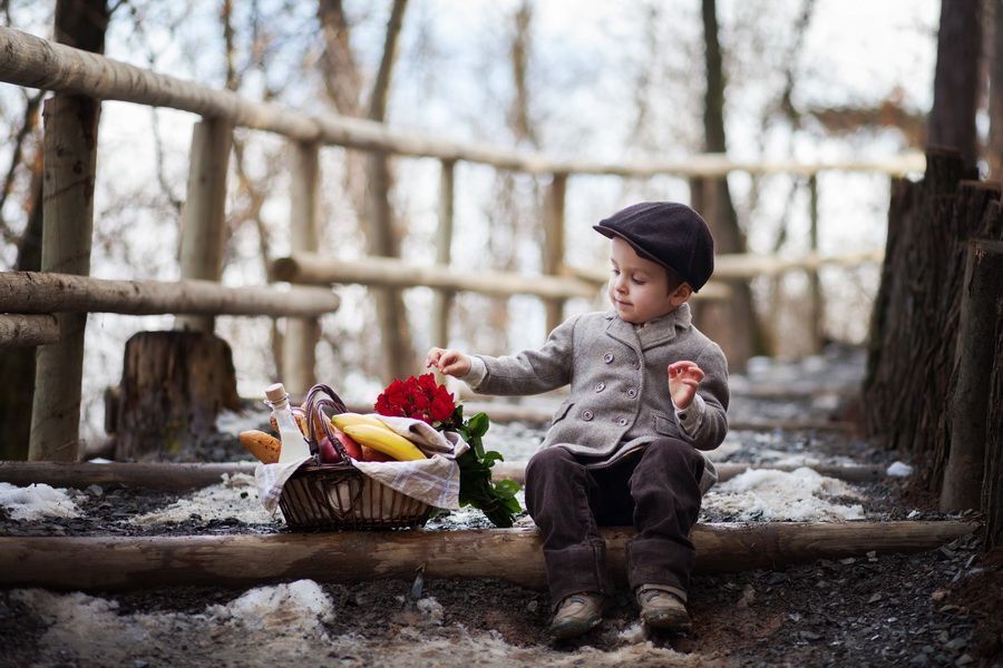 Preparing for picnic with my best friend
