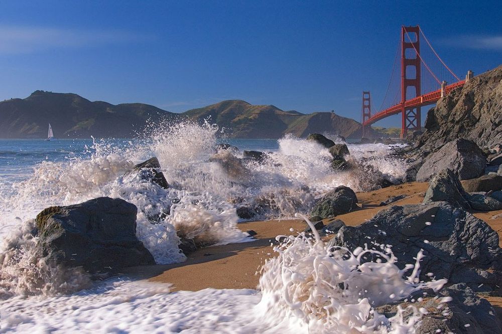 Голден Гейт и Немного Пены | Baker Beach, Golden Gate Bridge, San Francisco, California, USA