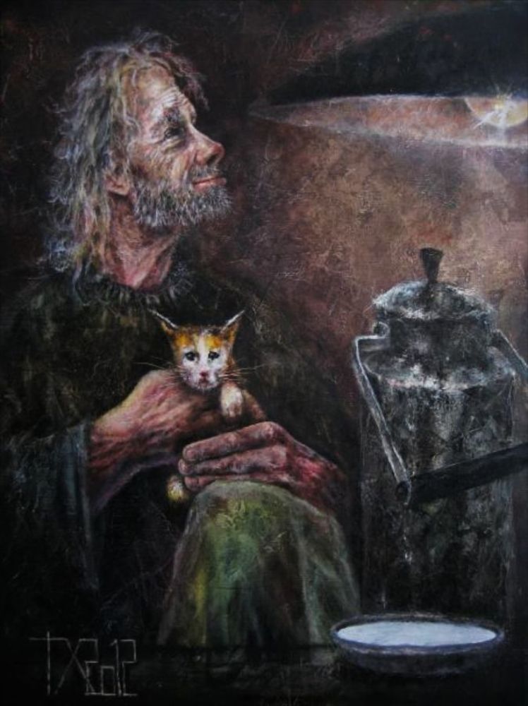 Незлобный дворник дядя Костя,холст масло 80см x 60см 2012г.ТИМОФЕЙ ХРАМОВ.http://artnow.ru/ru/gallery/0/17228.html