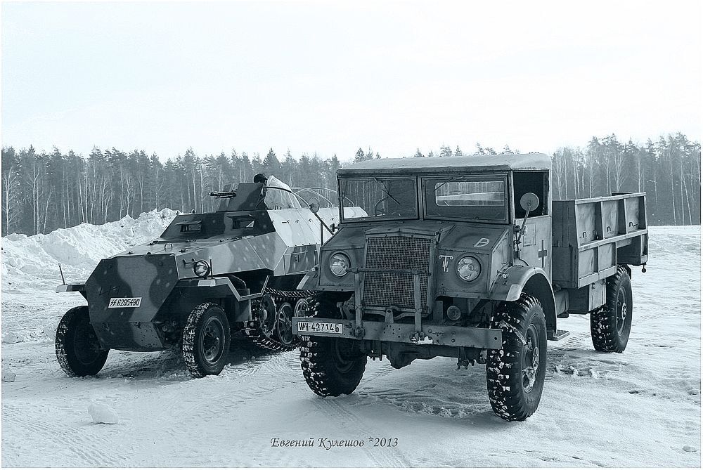 Проверка на дорогах... Восточный фронт..Зима1943 год.
