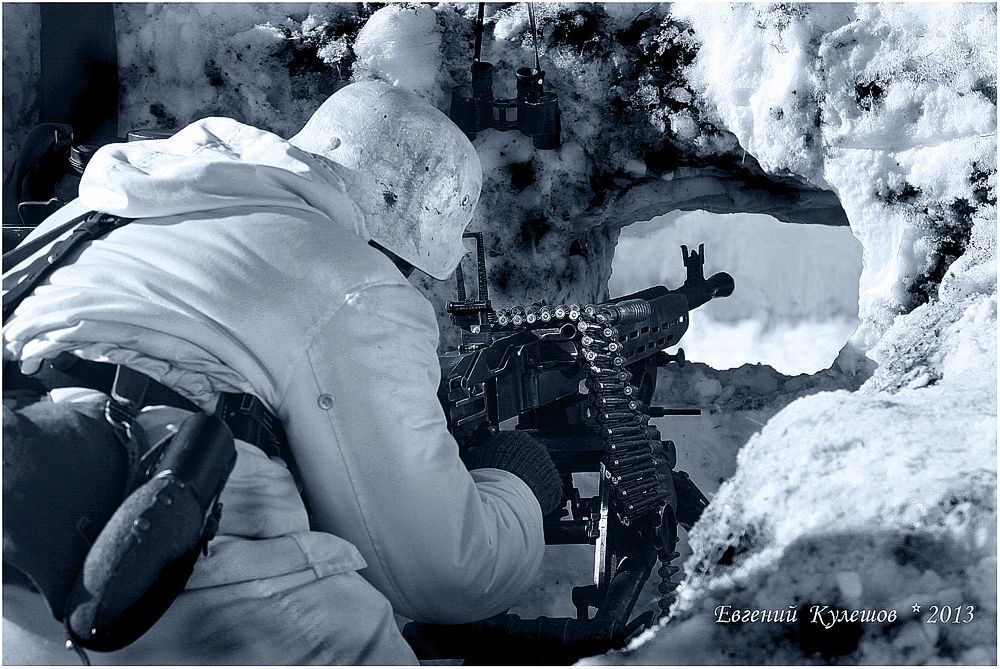 Проверка на дорогах... Восточный фронт..Зима1943 год.