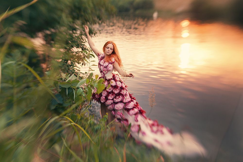 В закатных лучах солнца