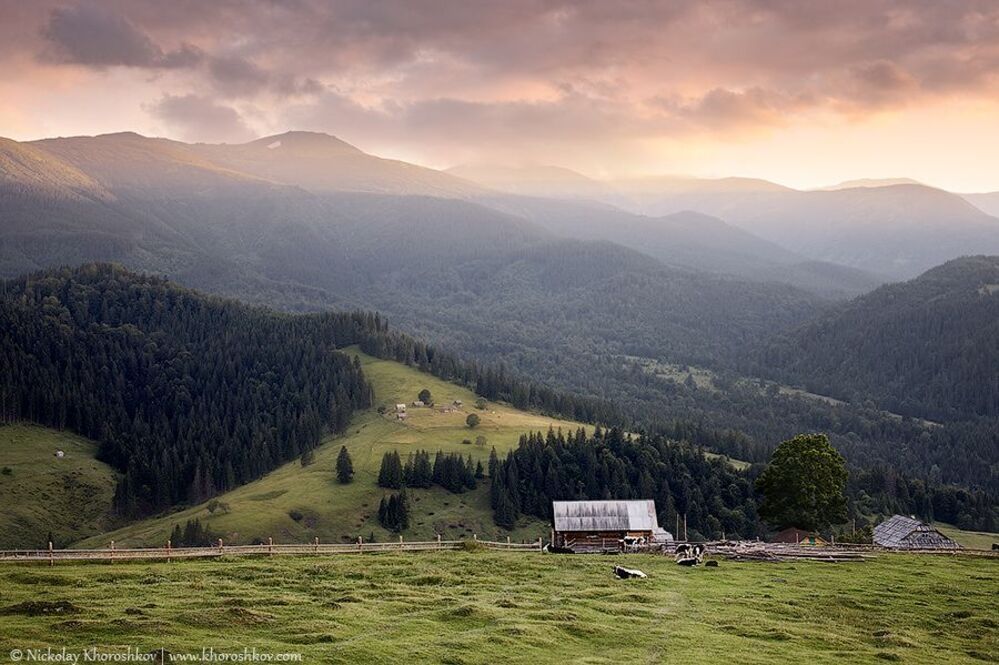 Карпатский пасторальный пейзаж