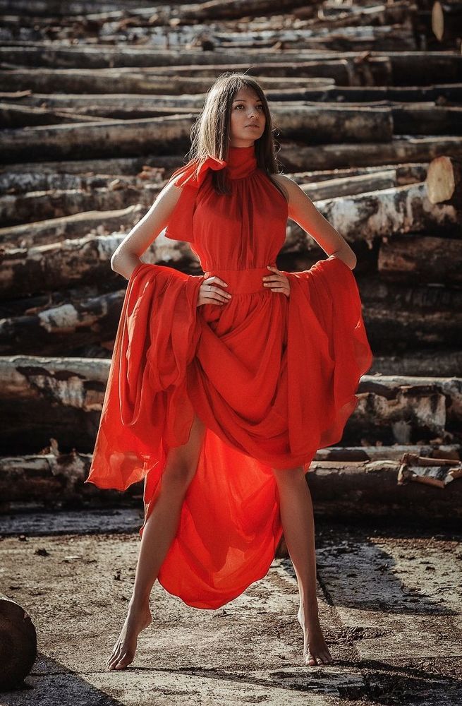 Lady in red