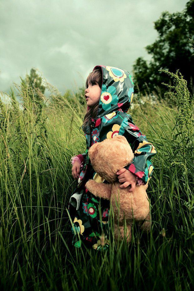 Kid with teddy bear