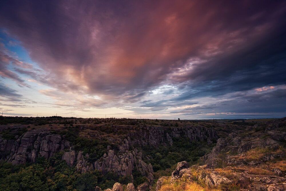 Закат в Актовском каньоне
