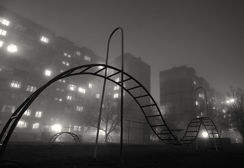 В тумане
