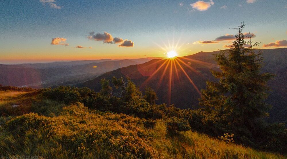Sunset.