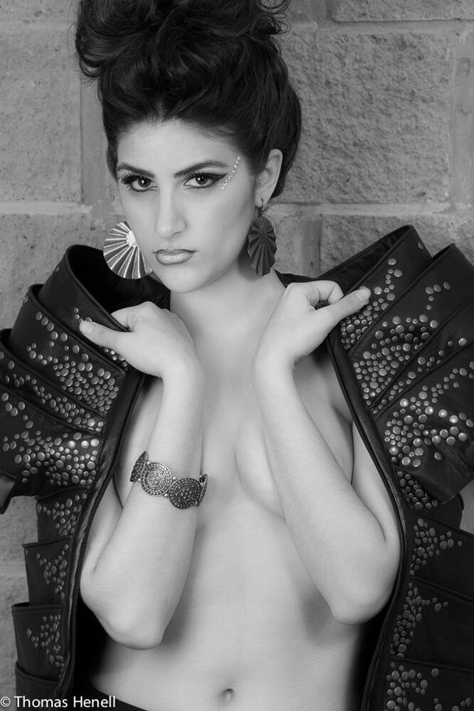 Luciana in studio III, jacket by designer Emilio Rivas