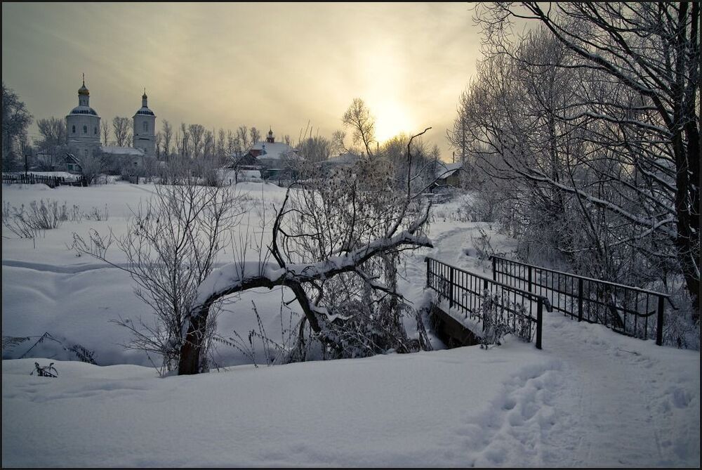 морозный закат