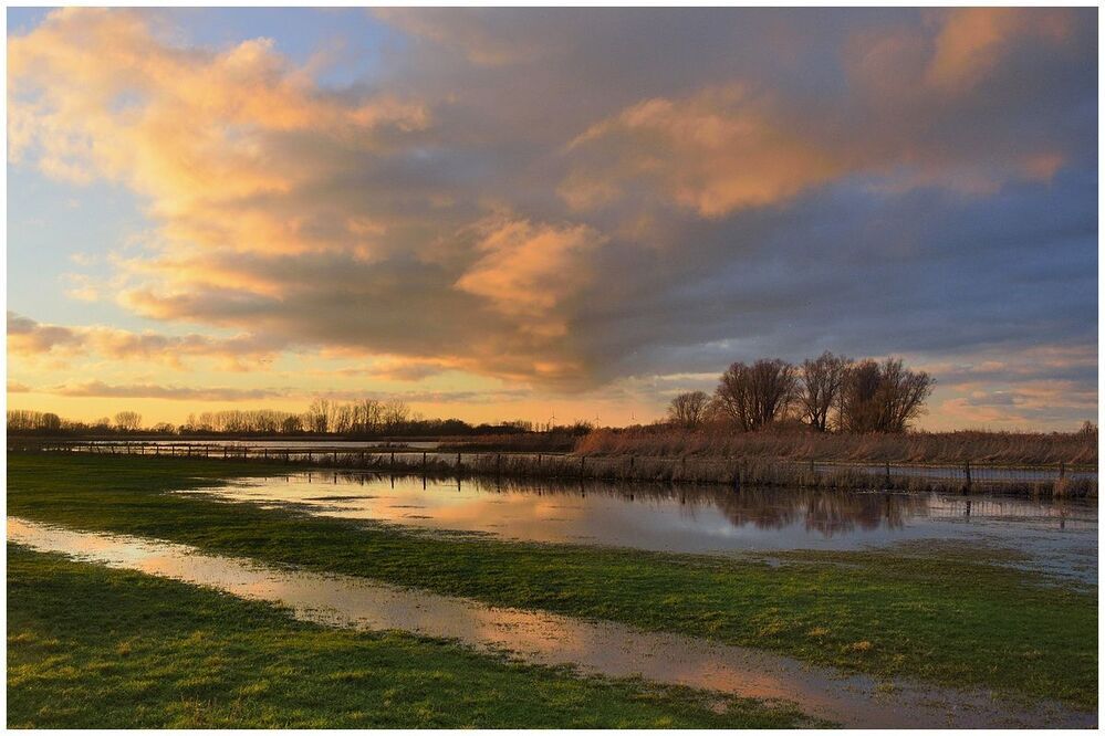 The colorful end of a rainy day.