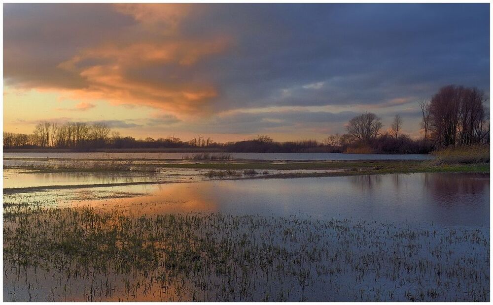 The colorful end of a rainy day.