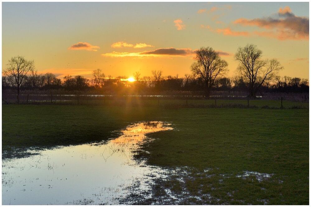 The colorful end of a rainy day.