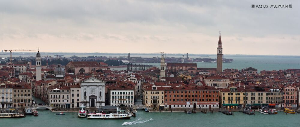 Venezia ...панорамная, с  Campanile  San Giorgio Maggiore