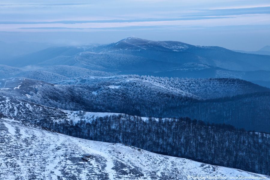 Снежные склоны Карпат