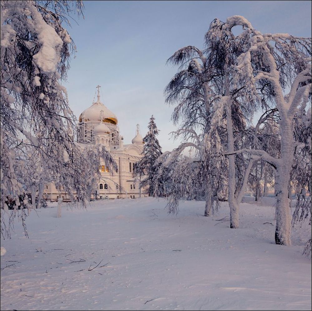 Белая гора. Вечер.