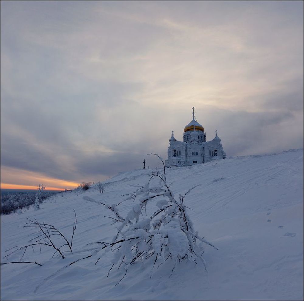 Белая гора. Вечер.