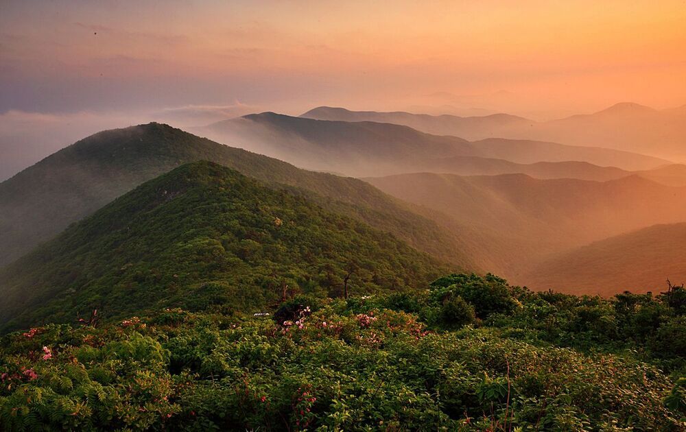 morning of the Hambaek Mountain