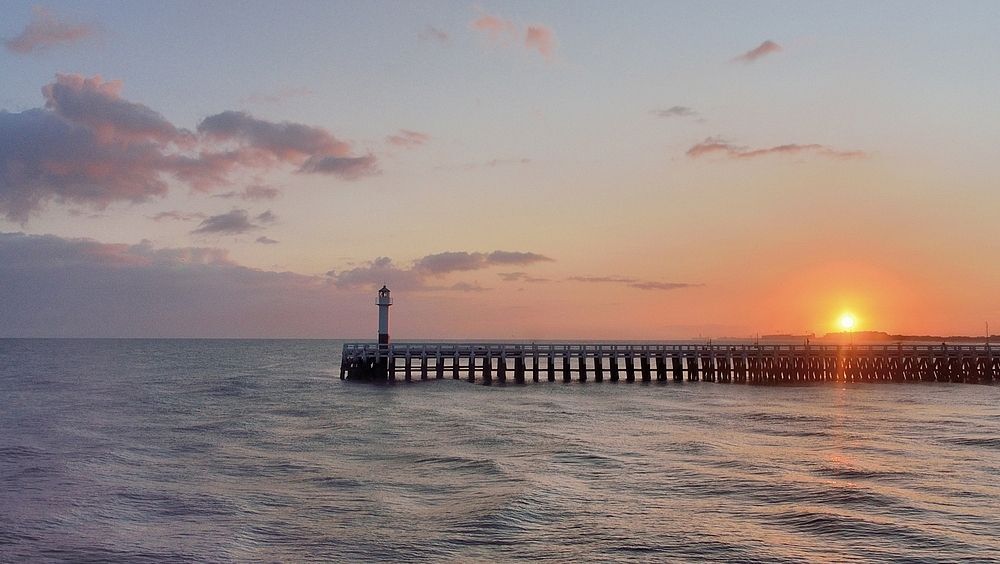 Sunrise in Newport.