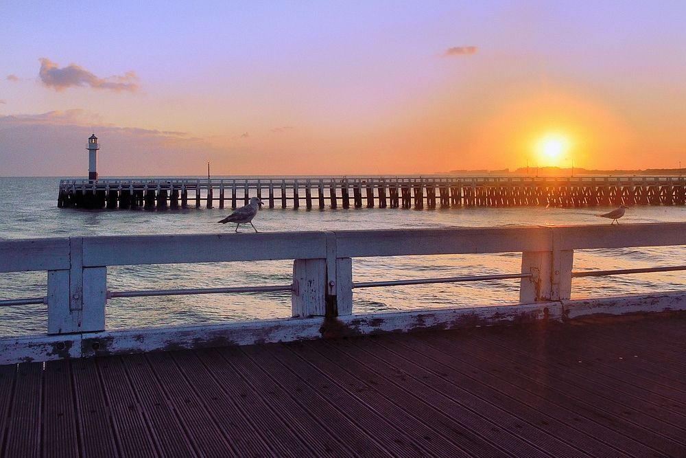 Sunrise in Newport.