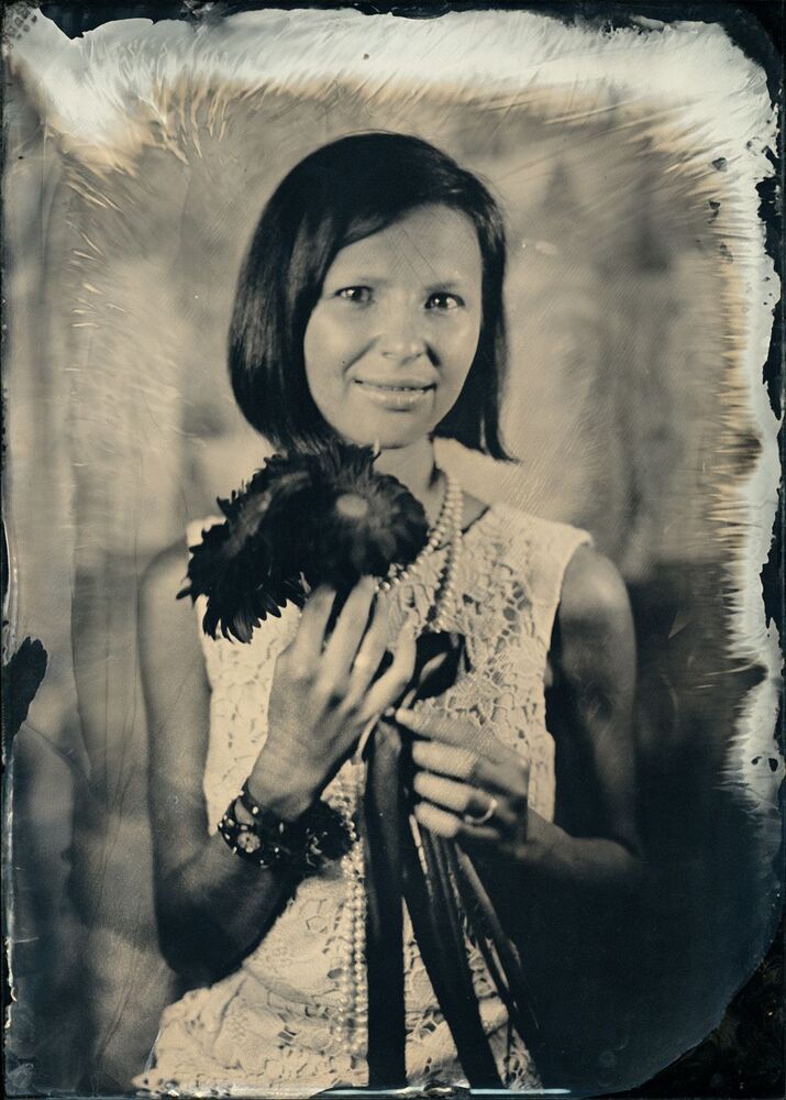 Оля. Амбротип 13х18см
