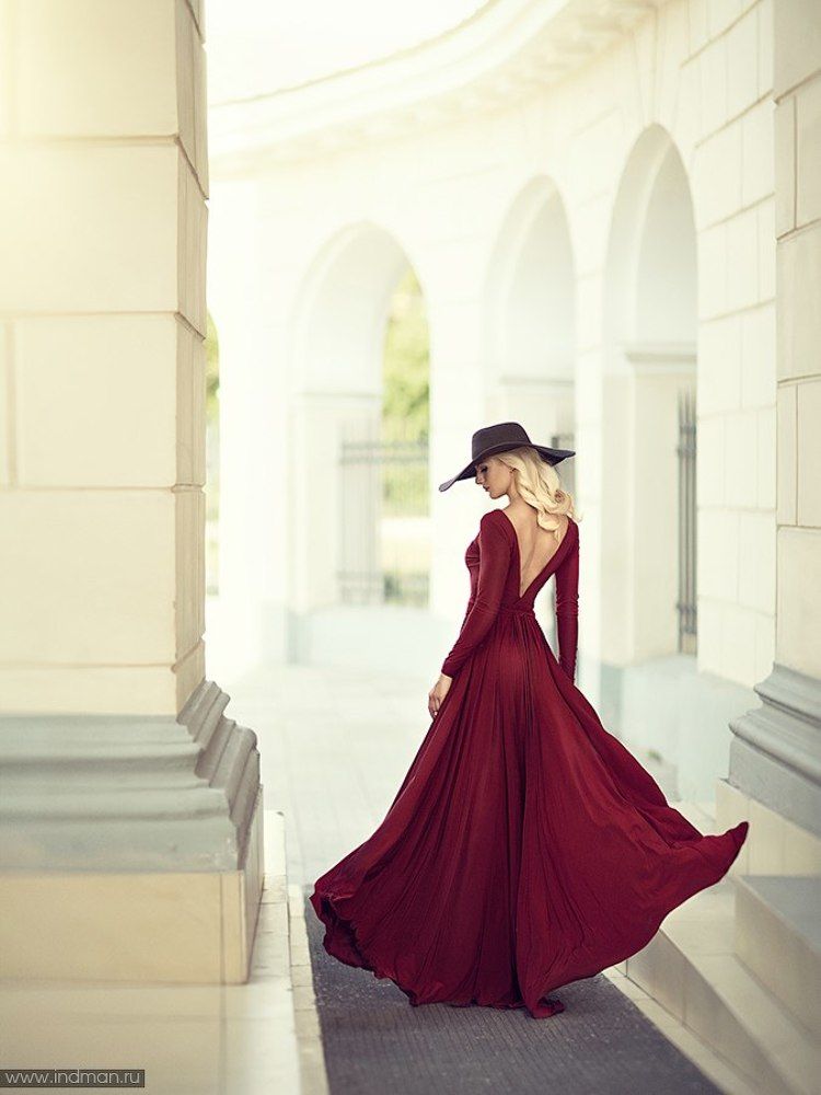 in red