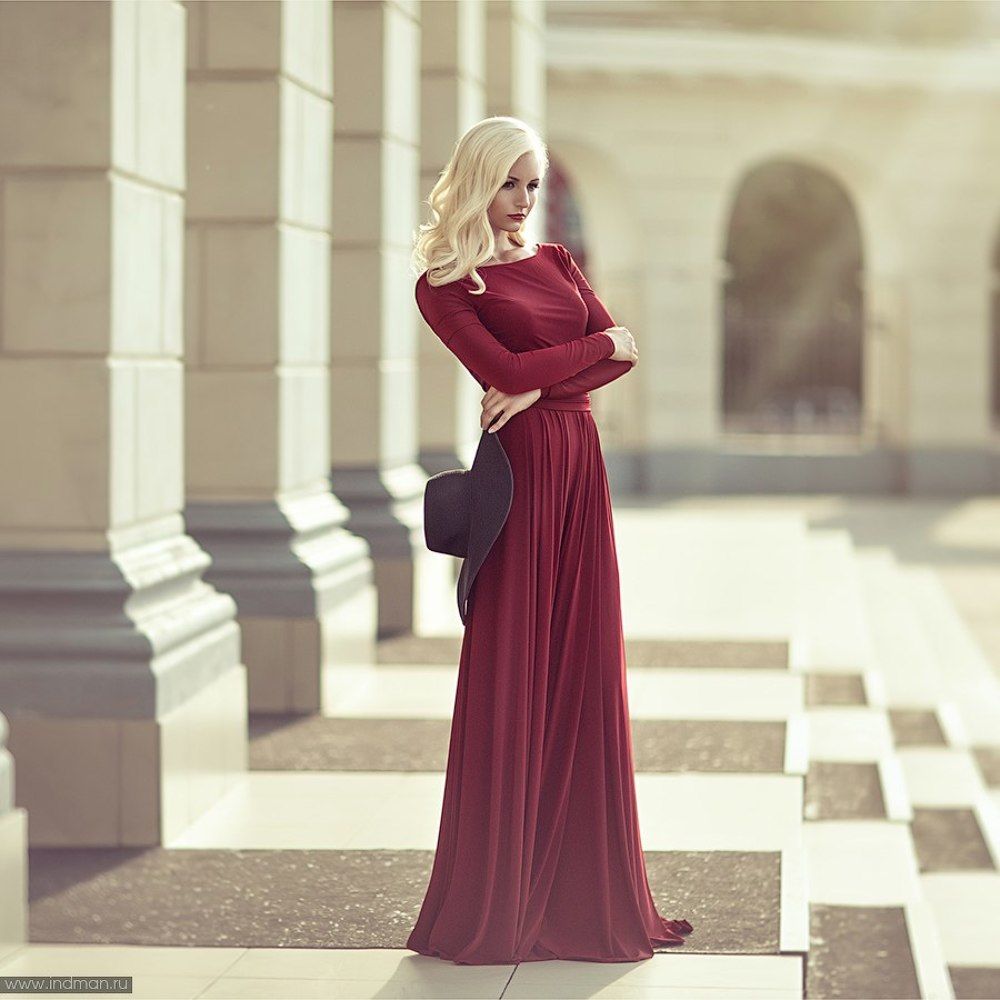 in red