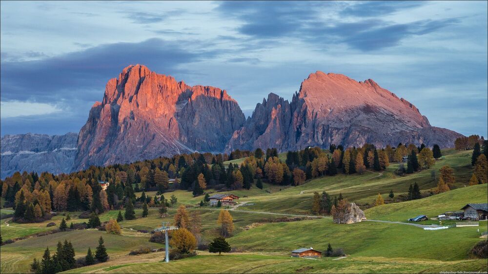 Закат на Alpe di Siusi