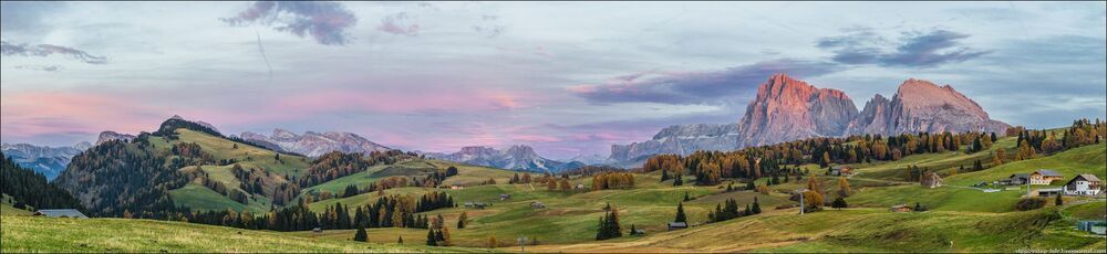 Закат на Alpe di Siusi
