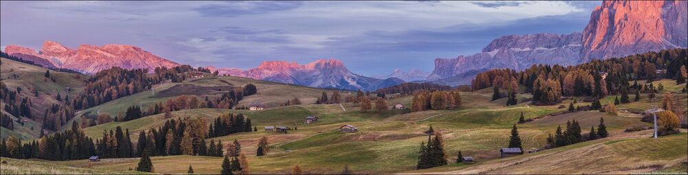 Закат на Alpe di Siusi